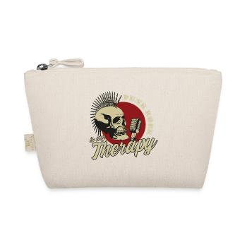 Punk Rock Is My Therapy Punk rock punk skull - Organic Pouch - nature - Front
