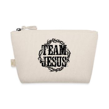 team jesus thorn crown - Organic Pouch - nature - Front