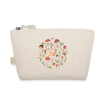 Autumn Snail & Mushrooms (Round) - Organic Pouch - nature - Front