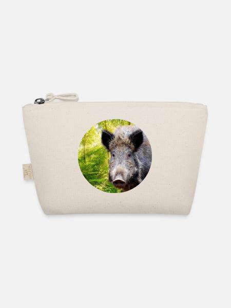 Hunting Hunter Wild Boar DEer Hunting - Organic Pouch - nature - Front