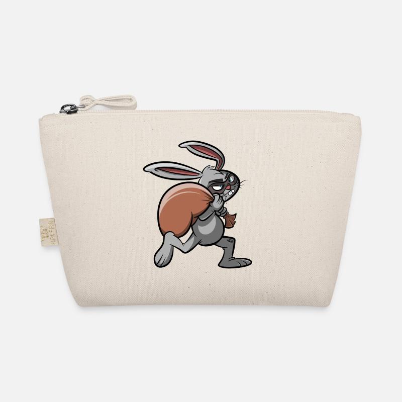 Bank Robber - Rabbit on Raid Robbery Ganove - Organic Pouch - nature