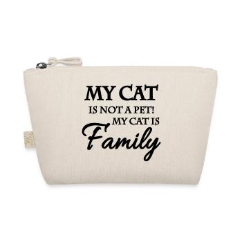 My cat is not a pet! My cat is family - Bio-Täschchen - Natur - Vorne