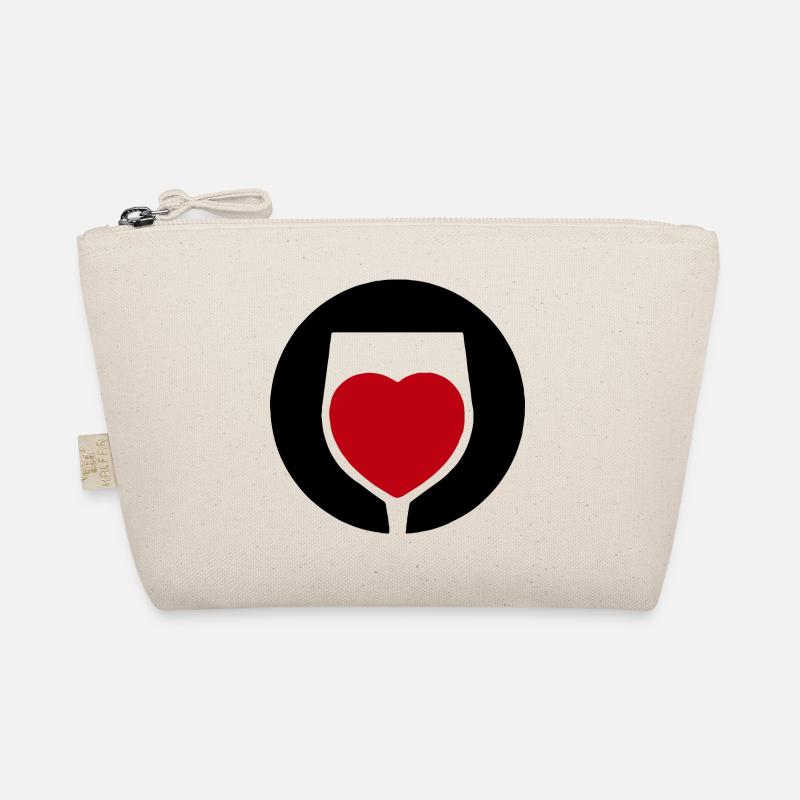 Wein Liebe Weinglas Weintrinker Bio-Täschchen
