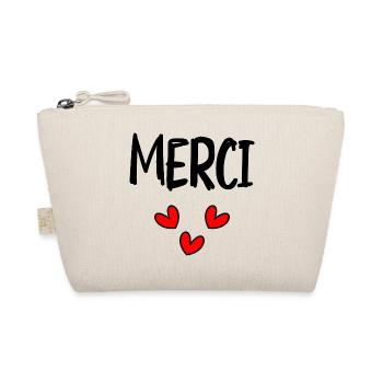 THANK YOU. THANKS. THANK YOU. ANNIVERSARY. BIRTH. - Organic Pouch - nature - Front