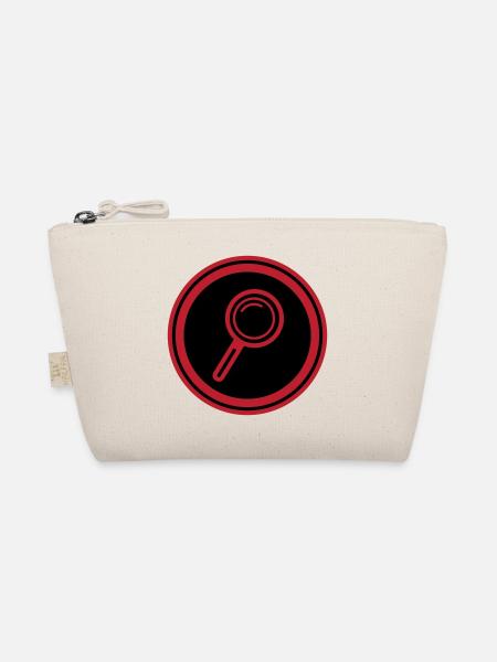 Lupe Symbol - Bio-Täschchen - Natur - Vorne