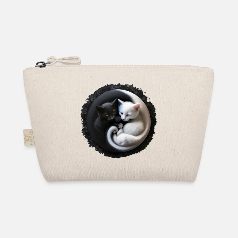Yin Yang Kitten Kitten in 3D optics, super cute... Organic Pouch