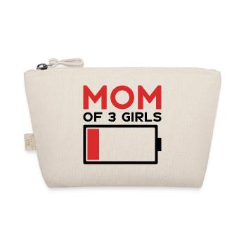 MOM OF 3 GIRLS - Organic Pouch - nature - Front