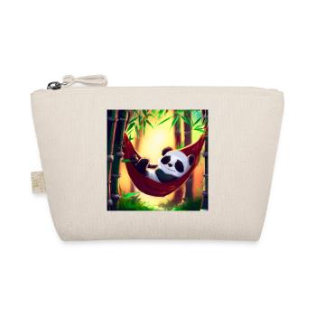 Cute panda bear in a hammock - Organic Pouch - nature - Front