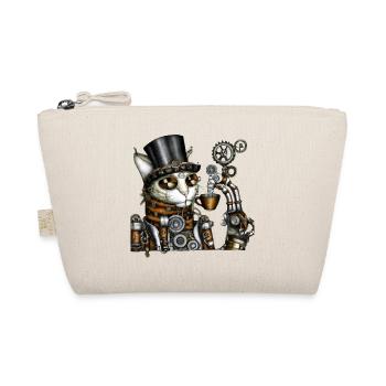 Steampunk Cat - Organic Pouch - nature - Front