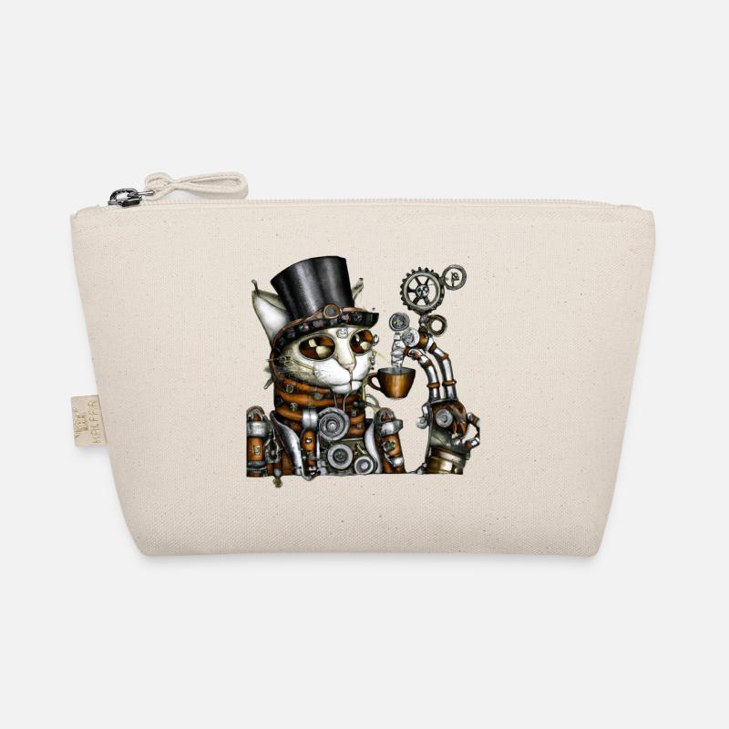 Steampunk Cat Organic Pouch