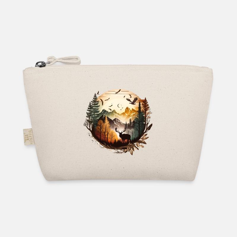 Landschaft Hirsch | Berge | Sonne Bio-Täschchen