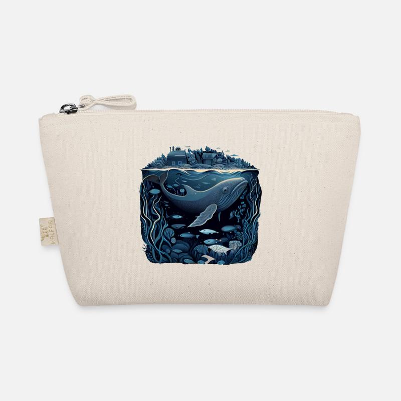 Wal der unter einer Stadt durchschwimmt Bio-Täschchen