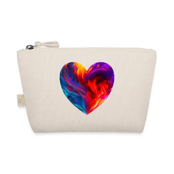 Colorful heart with fire - Organic Pouch - nature - Front