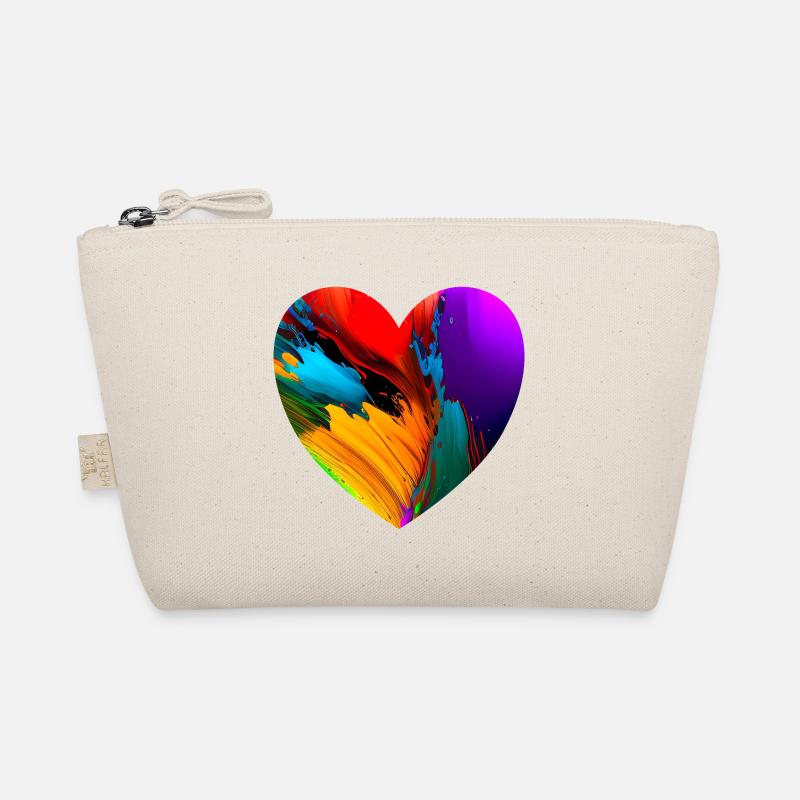 Heart with bright colors Organic Pouch