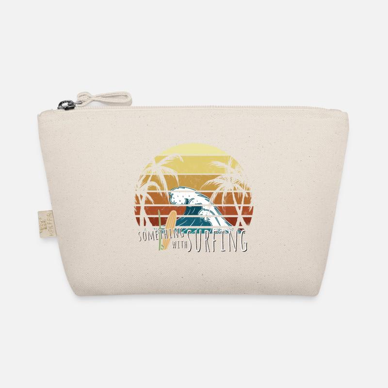 Something with Surfing Casual Retro Surf Art Organic Pouch