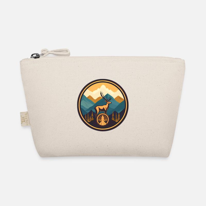 Mountains with deer Organic Pouch