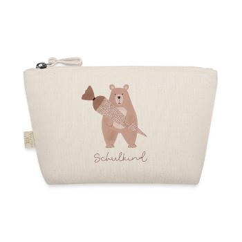 SCHULKIND - Einschulung, Schultüte, 1. Klasse, Bär - Bio-Täschchen - Natur - Vorne