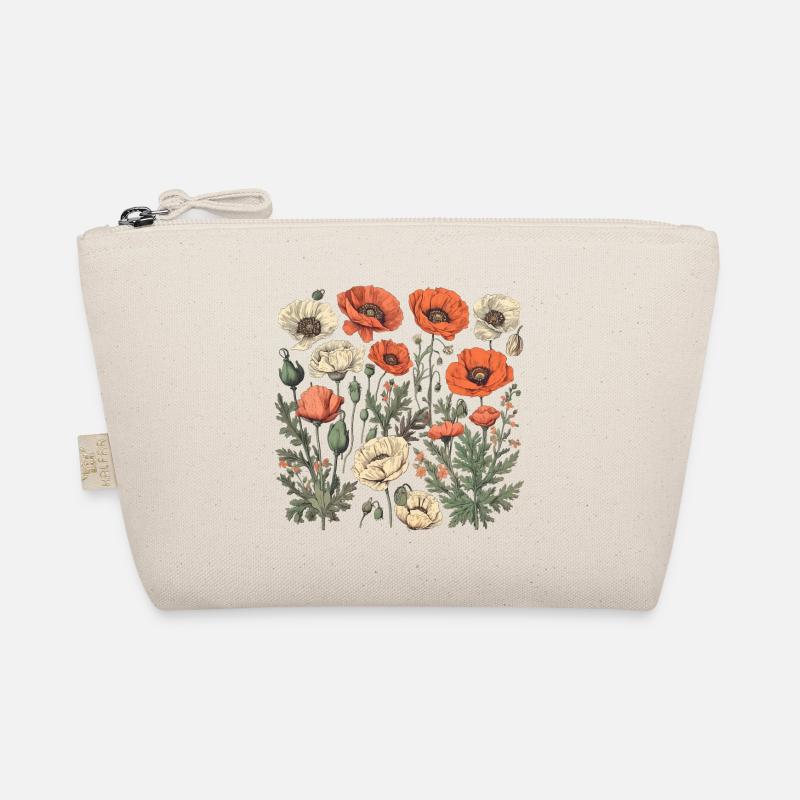 Wunderschönes Boho Mohn Herbarium Bouquet Bio-Täschchen
