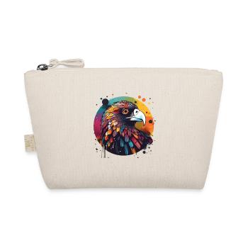 Eagle Buzzard round colorful - Organic Pouch - nature - Front