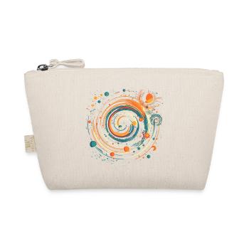 Tourbillon rétro de planète spatiale en orange et turquoise - Trousse biologique - nature - Devant