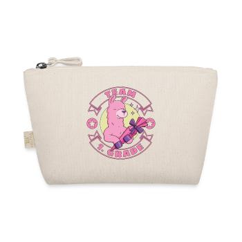Llama Alpaca School Enrollment Schoolchild School Cone - Organic Pouch - nature - Front