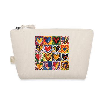 HEART OF LOVE STREET ART - Organic Pouch - nature - Front