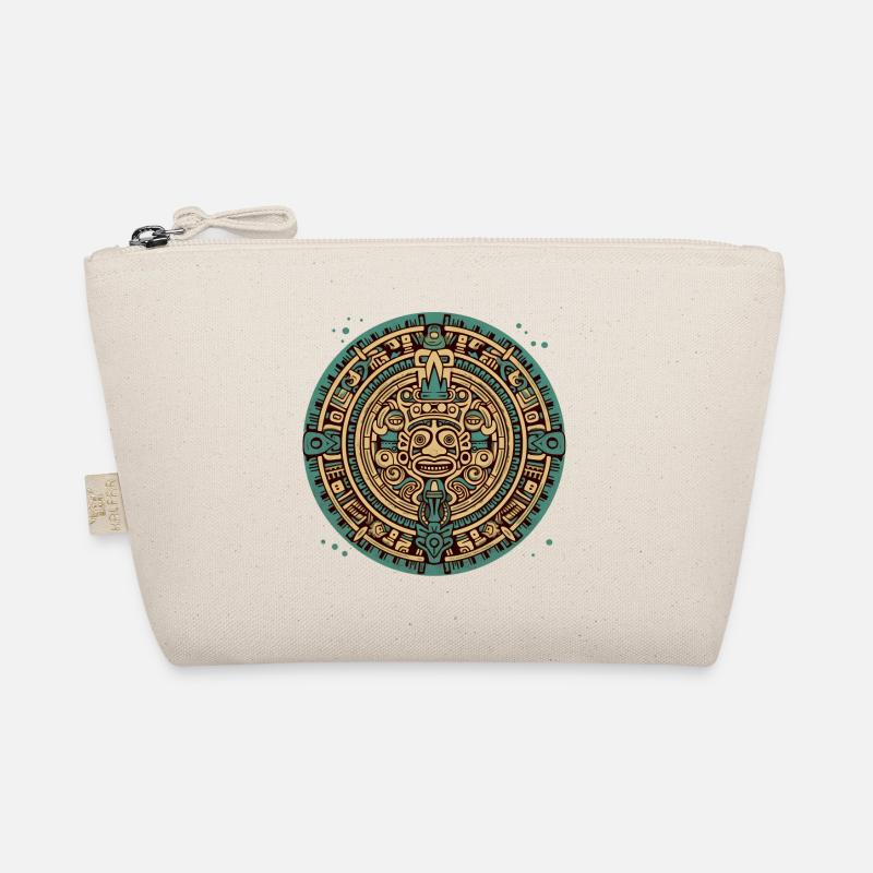 Inca, Aztec, Mayan Coin, Symbol, Artwork Organic Pouch