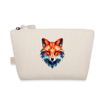Geometric fox head in triangle look - Organic Pouch - nature - Front