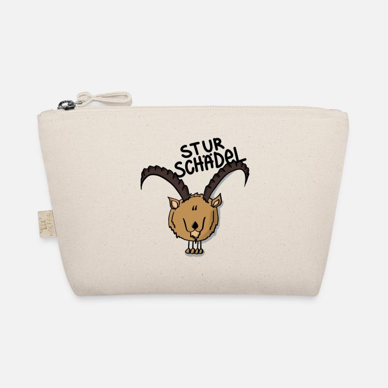Steinbock Sturschädel - Bio-Täschchen - Natur