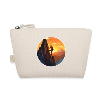 Bergsteiger vorm Sonnenuntergang - Kletter Design - Bio-Täschchen - Natur - Vorne