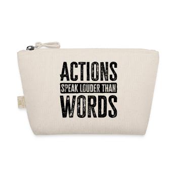 Taten sagen mehr als Worte - Motivationsgeschenk - Bio-Täschchen - Natur - Vorne