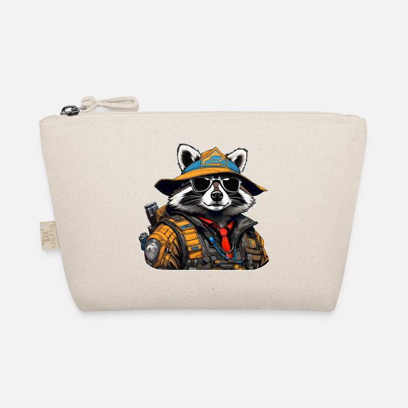 Cooler Cyberspace Waschbär Bio-Täschchen