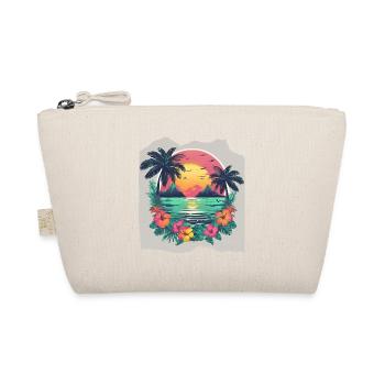 Tropical Paradise Escape Palm Trees Sunset Sunrise - Organic Pouch - nature - Front