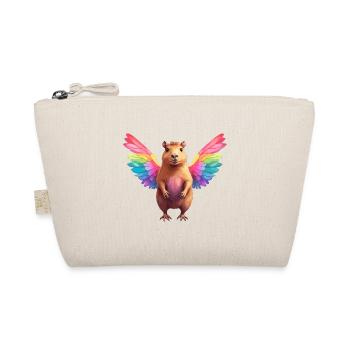 Capybara Rainbow Wings - Organic Pouch - nature - Front