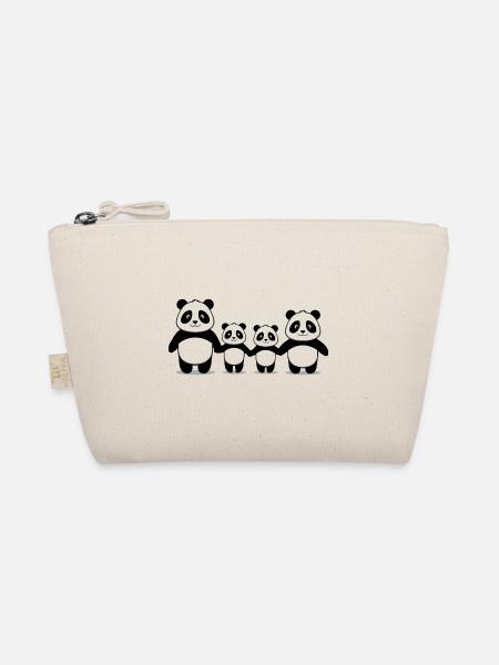 Famille Pandas - 2 parents 2 jumeaux - Trousse biologique - nature