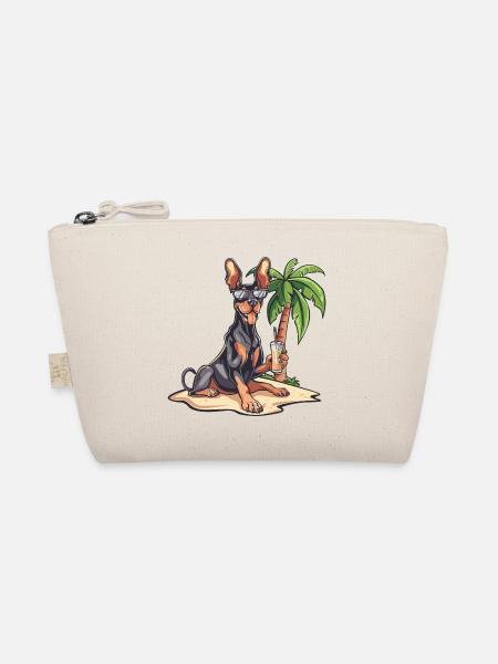 Dobermann Hund Sommer - Bio-Täschchen - Natur