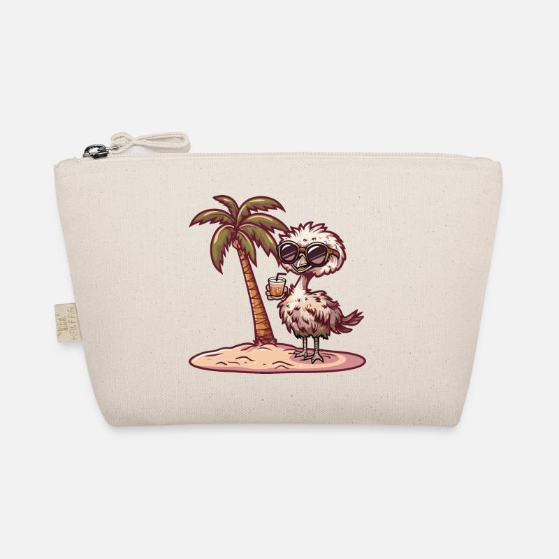 Ostrich Summer Beach Vacation Organic Pouch