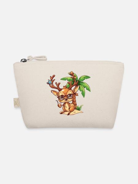 Deer Summer Beach Vacation - Organic Pouch - nature - Front