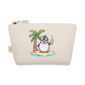 Penguin Summer Beach Vacation - Organic Pouch - nature - Front