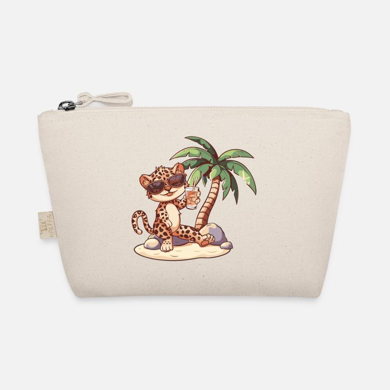 Vacances d’été léopard à la plage Trousse biologique