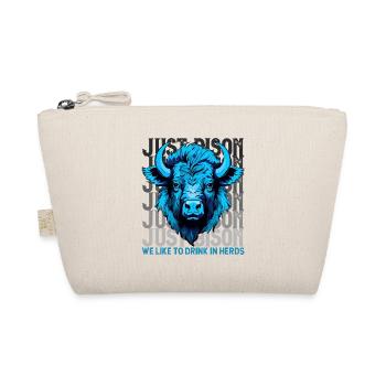 Only bison we like to drink in herds, humorous - Organic Pouch - nature - Front