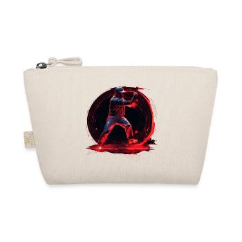 Baseball-Pitcher in roter Leuchtreklame, Pop-Art - Bio-Täschchen - Natur - Vorne