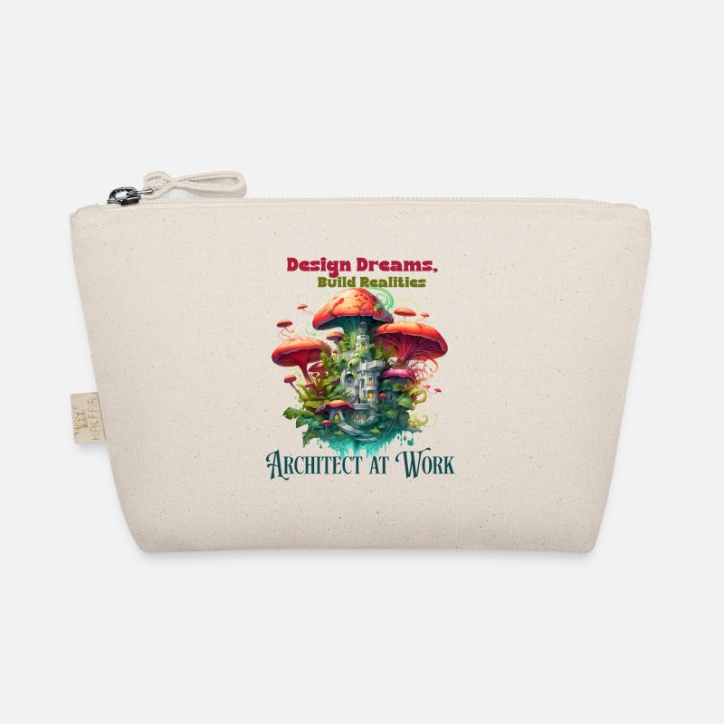 Architect engineer at work funny illustration Organic Pouch