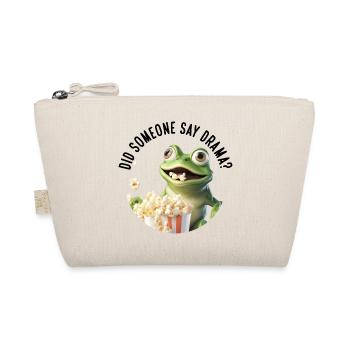 Did someone say drama? Neugieriger Frosch +popcorn - Bio-Täschchen - Natur - Vorne