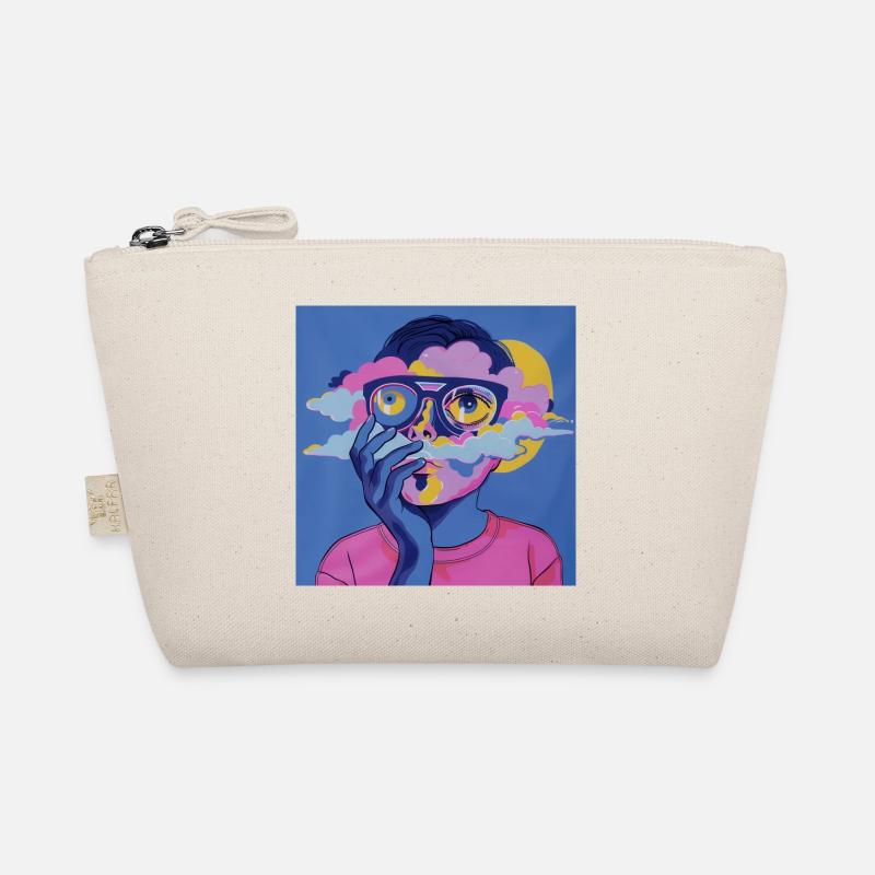 Psychedelisches Gesicht Bio-Täschchen