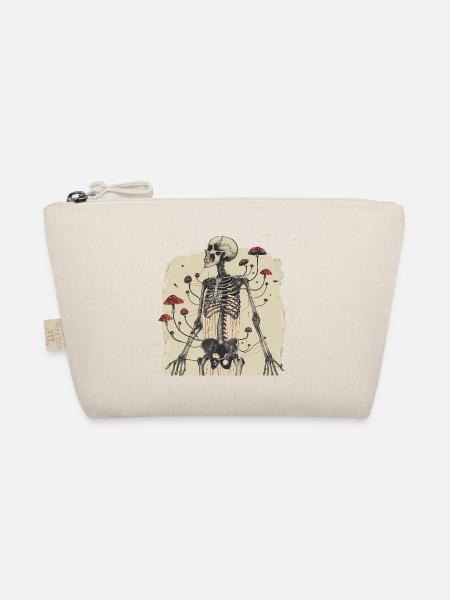 Morbid Horror Toadstool Skeleton - Organic Pouch - nature - Front