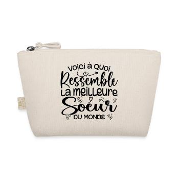 Cadeau Meilleure Sœur - Cadeau Super et cool Soeur - Trousse biologique - nature - Devant