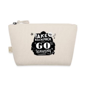 "Take your backpack and go traveling" noir - Trousse biologique - nature - Devant