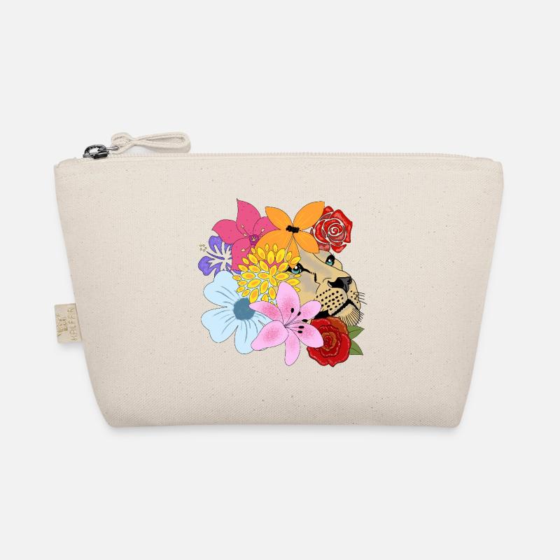 Löwin mit Blumen Bio-Täschchen