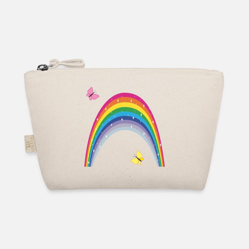 Arc-en-ciel avec des papillons Trousse biologique